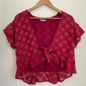 Tularosa Winnie Blouse in Poppy Dot